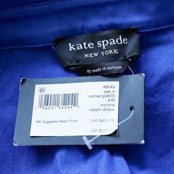 NWOT- Kate Spade Vibrant Blue Mini Dress - Picture 4 of 5